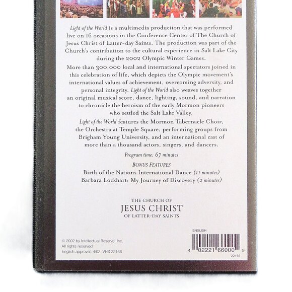 Vintage Olympic Winter Games “Light of the World” (2002) VHS - Picture 4 of 6